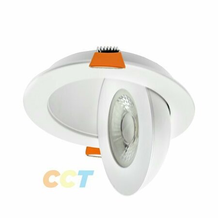 PORTOR 4in LED Round Can-less Floating Gimbal DownLight, CCT Selector PT-DLFG2-R-4I-9W-5CCT